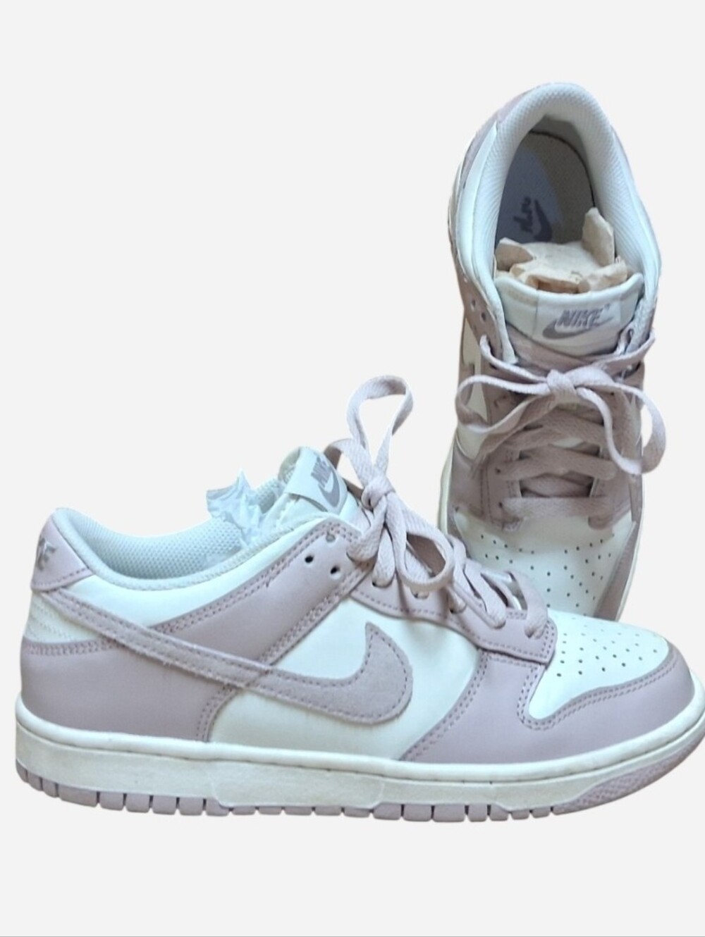 Nike Kids Dunk Low Sneakers In Particle Rose